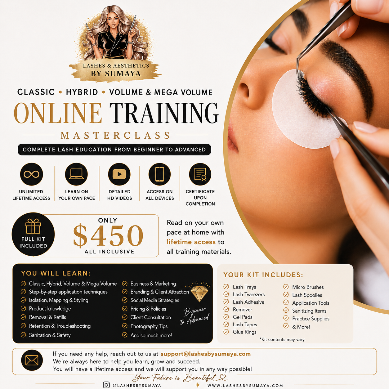 ONLINE LASH EXTENSION MASTERCLASS