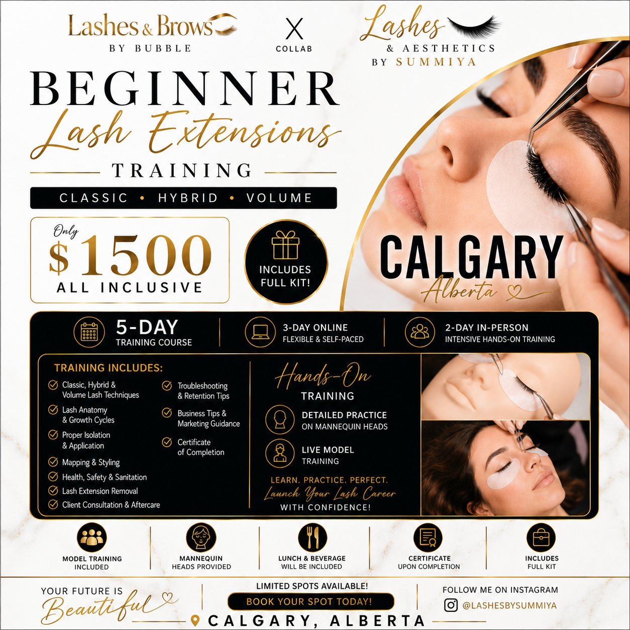 CALGARY Lash extensions training