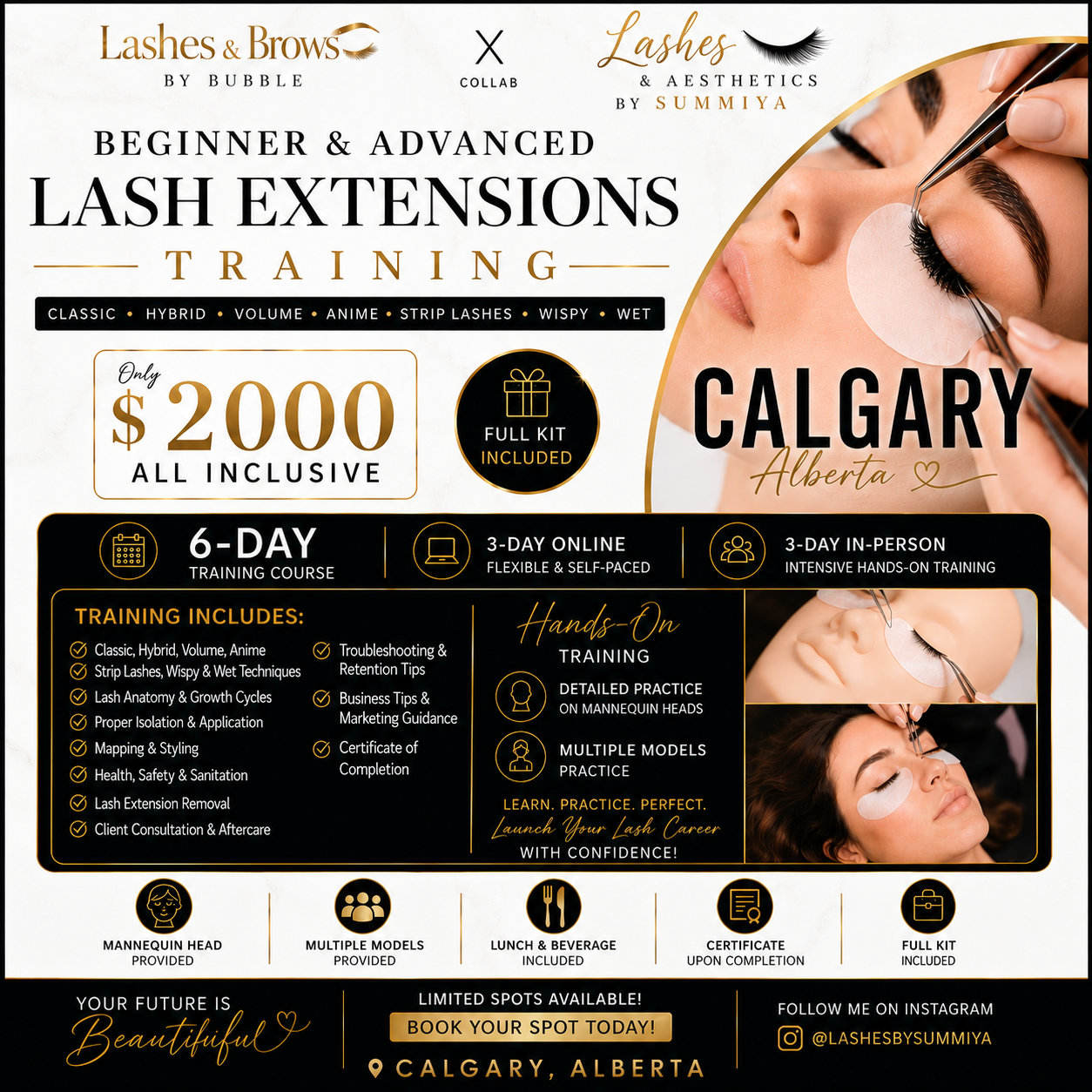 CALGARY Lash extensions training