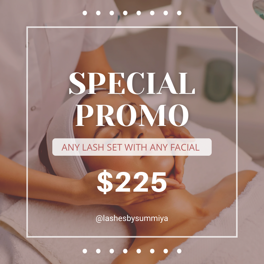 Lashes and glow facial promo
