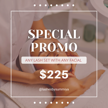Lashes and glow facial promo