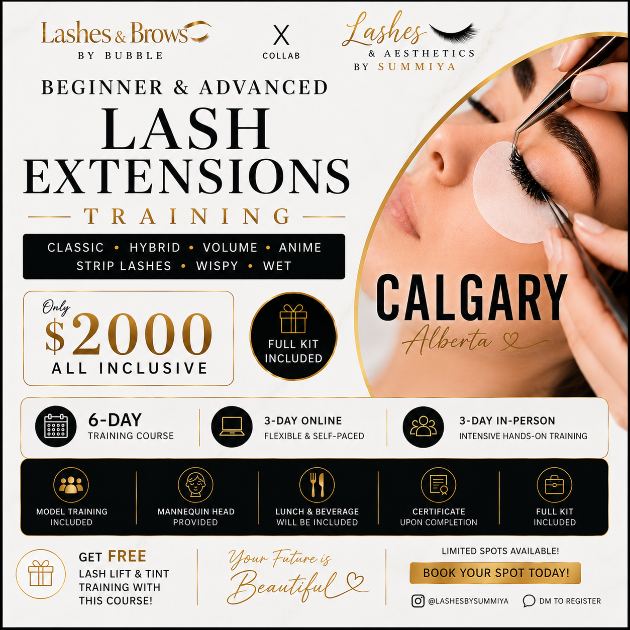 CALGARY Lash extensions training