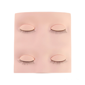 Realistic mannequin face with removable eyelids to practice eyelash extensions.